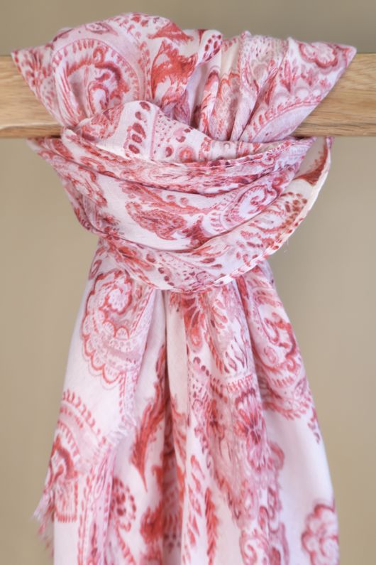 Laundry B Paisley Scarf Sangria